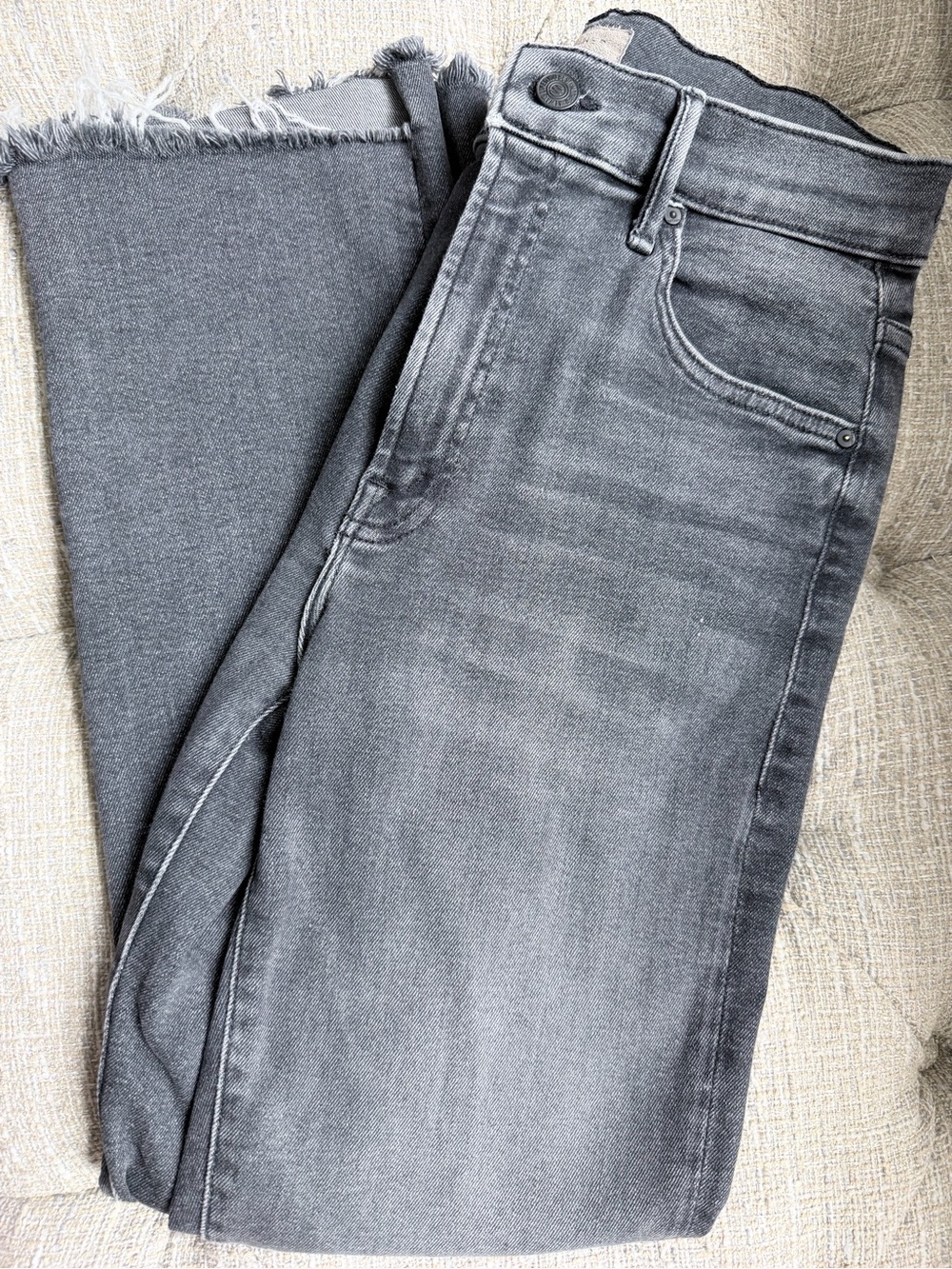 MOTHER Insider Crop Step Fray, Size 27